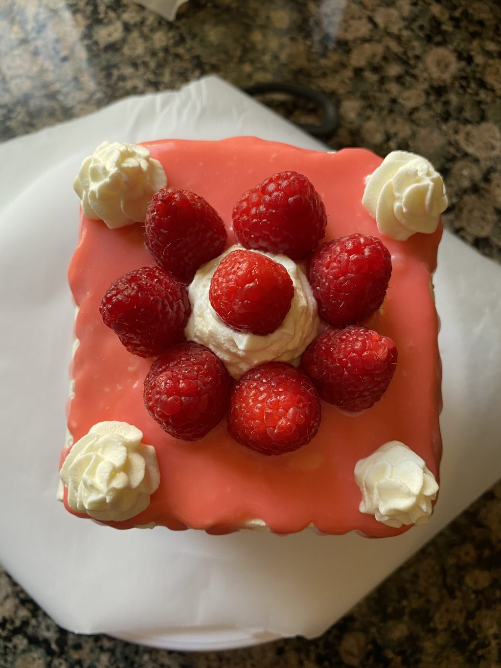 Strawberry and Earl Grey Cake with Raspberries